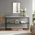 thumbnail image 2 of Evelyn&Zoe Errol 55" Wide Rectangular Console Table with Faux Marble Top, Blackened Bronze, 2 of 5