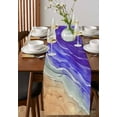 thumbnail image 4 of nqOlkjepod Purple Ombre Coastal Table Runner 36 Inches Long Farmhouse Dress Scarves, Summer Nautical Beach Ocean Seaside Dining Tablerunner for Coffee Table/Kitchen Island/Party, Small 13" x 36", 4 of 8