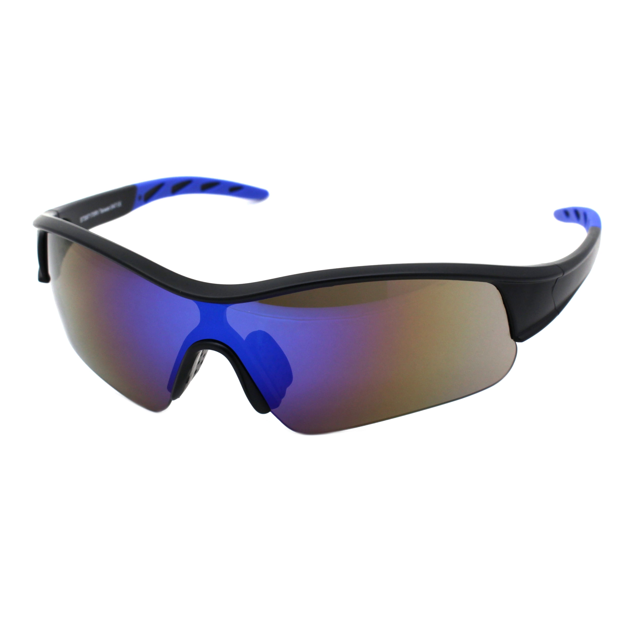 ANSI Z87.1+ Protective Safety Sunglasses Mirrored Lens Light Wrap Half ...