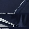 thumbnail image 3 of Zippered Satin Pillow Cases for Hair and Skin, Luxury Queen Hidden Zipper Pillowcases Set of 2, 20 x 30 Inches, Navy Blue, 3 of 7