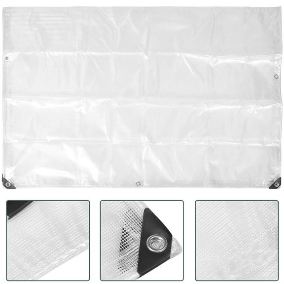 FENGGUIQU Transparent PVC Tarp for Camping Lightweight Foldable Outdoor Protective Cover