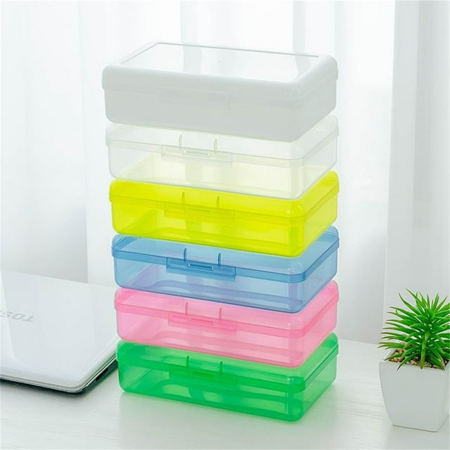 Meitianfacai Plastic Pencil Cases with Snap-tight Lid, Clear, 1 Count