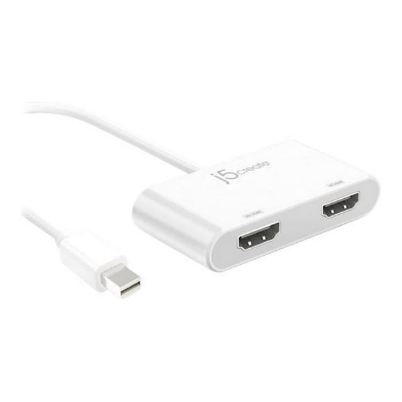 j5create Mini DisplayPort to Dual 4K HDMI MST Adapter, Compatible with Microsoft Surface Pro 2, Surface Book, HP OMEN 15-CE051NR and More (JDA156)