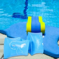LOLIPPYY 2Pcs Blue Inflatable Swimming Sleeves Comfortable Design Learn to Swim Aid