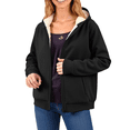 thumbnail image 3 of Women Fleece Coat Winter Warm Casual Long Sleeve Hooded Jackets Plus Size Fall Winter Cardigan Plush Warm Outwear, 3 of 7