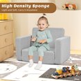 thumbnail image 6 of XJD Fold-Out Toddler Chairs for Kids, 2-in-1 Toddler Soft Sherpa Baby Couch Fold Out, Convertible Sofa to Lounger for Girls and Boys, Gray, 6 of 8