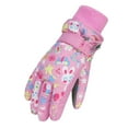 thumbnail image 3 of Zando Kids Snow Gloves for Kids Gloves Winter Ski Gloves Waterproof Toddler Gloves Snowboard Mittens for Boys Girls Pink 4-6, 3 of 5