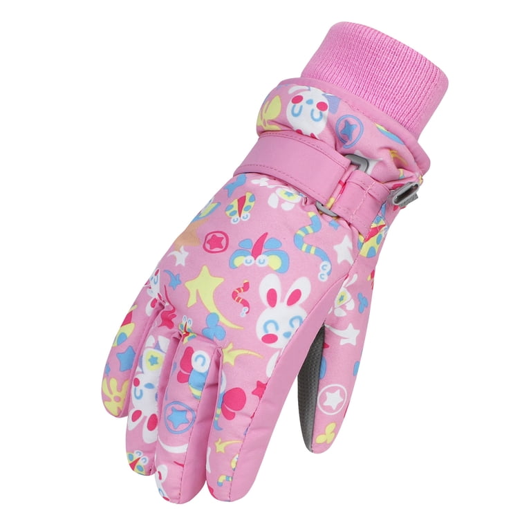 Zando Kids Snow Gloves, Waterproof, Touchscreen, Pink photo 3