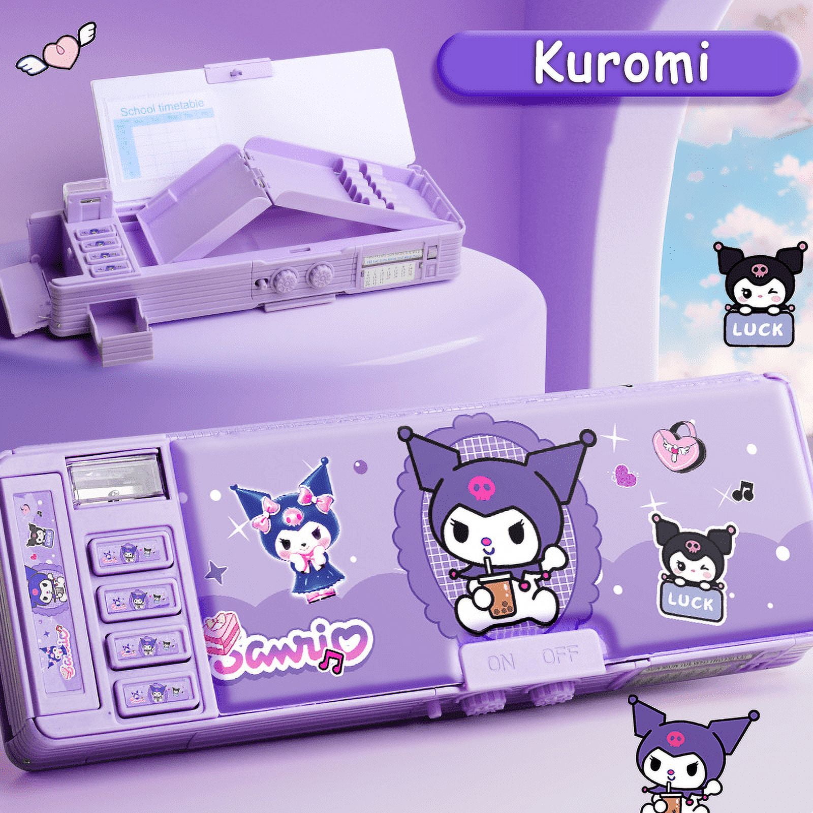 Sanrio Kuromi Multifunction Pencil Case Large Capacity Pencil Box