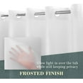 thumbnail image 4 of No Hook PEVA Shower Curtain or Liner - 8G Heavy Duty Frosted Bathroom Hooks Required, Waterproof Plastic & PVC Free, Standard Size 71 x 74, Frost, 4 of 4