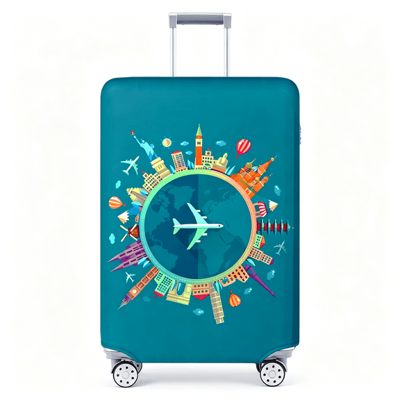 GASTROPOD Luggage Covers for Suitcase Tsa Approved, Suitcase Cover Protector Fit 18-32 Inch Luggage, Tsa Approved Luggage Cover (Dreaming Blue-Xl)
