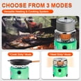 thumbnail image 5 of Caynel 2 in 1 Portable Propane Heater and Stove, Outdoor Camping Liquefied Gas Stove, Ice Fishing Hiking Hunting Survival Emergency, Bright Green, 5 of 8