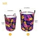 thumbnail image 3 of Fotbe Purple Flower Cesto de Ropa con Asas, Cesto Impermeable de Gran Capacidad, Bolsa de Lavado para Dormitorio, Cesto de Ropa con Ruedas y Asas-Small, 3 of 6