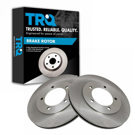 TRQ Front Brake Rotors Set Vented Fits Select 1999-2005 Suzuki Grand Vitara 2002-2006 XL-7
