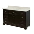 thumbnail image 3 of Aria 60" Single Bathroom Vanity with Chocolate Cabinet and Quartz Top, 3 of 8