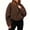 Coffee, variant on Womens Quarter Zip Fleece Pullover Sherpa Jacket Fall Winter Warm Sweatshirt with Pockets