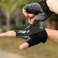 thumbnail image 6 of CxhicLuv Night Riding Gloves, Breathable, Shock-Absorbing, Reflective – Reflective Half-Finger Gloves, Ideal for Night Cycling, Road Riding, Perfect for Cyclists, Black, 6 of 9