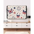 thumbnail image 5 of Rustic 4th of July Outdoor TV Cover 30 to 32 Inch Weatherproof, Independence Day Flag Butterfly Firework 600D Oxford TV Covers with Waterproof Zipper, Outside Flat TV Screen Protector 30"Wx19"Hx4.5"D, 5 of 7