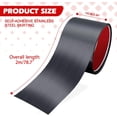 thumbnail image 2 of Stainless Steel Kick Plate, MODANU Anti-Scratch Base Cover Kickplate, Peel and Paste Baseboard Molding Trim for Wall, Entrance Door, Kitchen Cupboard, Dishwasher Toe (6.5ft x 3.9in, Black), 2 of 4