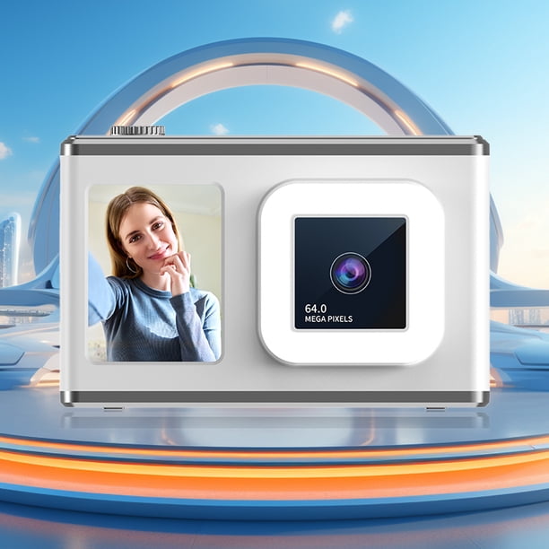 Ganfancp Cámara Digital Hd Lente Estudiante Fiesta Ccd Tarjeta Cámara con Luz Inteligente Filtro de Belleza Ofertas Del Día 1X Cámara 1X Manual 1X Cable de Carga 1X Cordón 1X Funda de Tela 1X Paño de