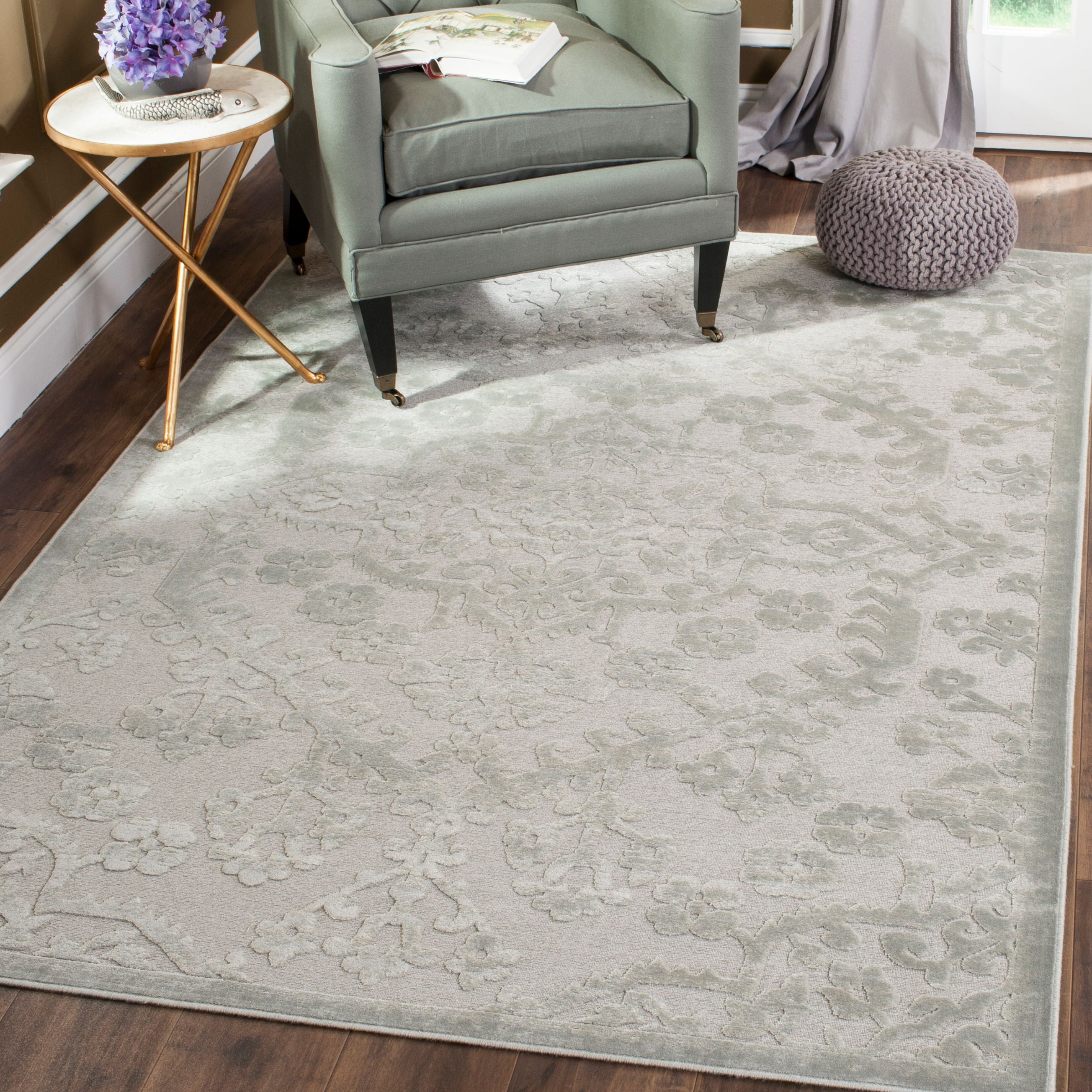 SAFAVIEH Paradise Karolina Traditional Area Rug, Silver, 5'3