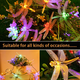 thumbnail image 4 of Dinheiro Luz solar de libélula para exteriores, 50 luces LED de libélula, luces decorativas para jardín y jardín, 4 of 5