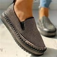 thumbnail image 7 of Babysbule Womens Shoes Fashion Women's Single Shoes Rhinestones Thick-Soled Flat Shoes Casual Students Shoes, 7 of 7