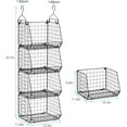 thumbnail image 4 of 4 Tier Hanging Closet Organizers Storage Shelves with 5 S Hooks, X-cosrack Cabinet Wire Storage Basket Bins for Clothing Vegetable & Fruit Organizer,Black, 4 of 9