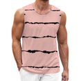 thumbnail image 1 of Men's Sleeveless Collar Tank Top for Spring Summer Print Athletic Workout Shirt Easy Casual Daily Wear, 1 of 6