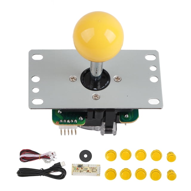 Controlador USB 2024DIY, Joysticks con Chip de Control para juegos de Arcade, color amarillo