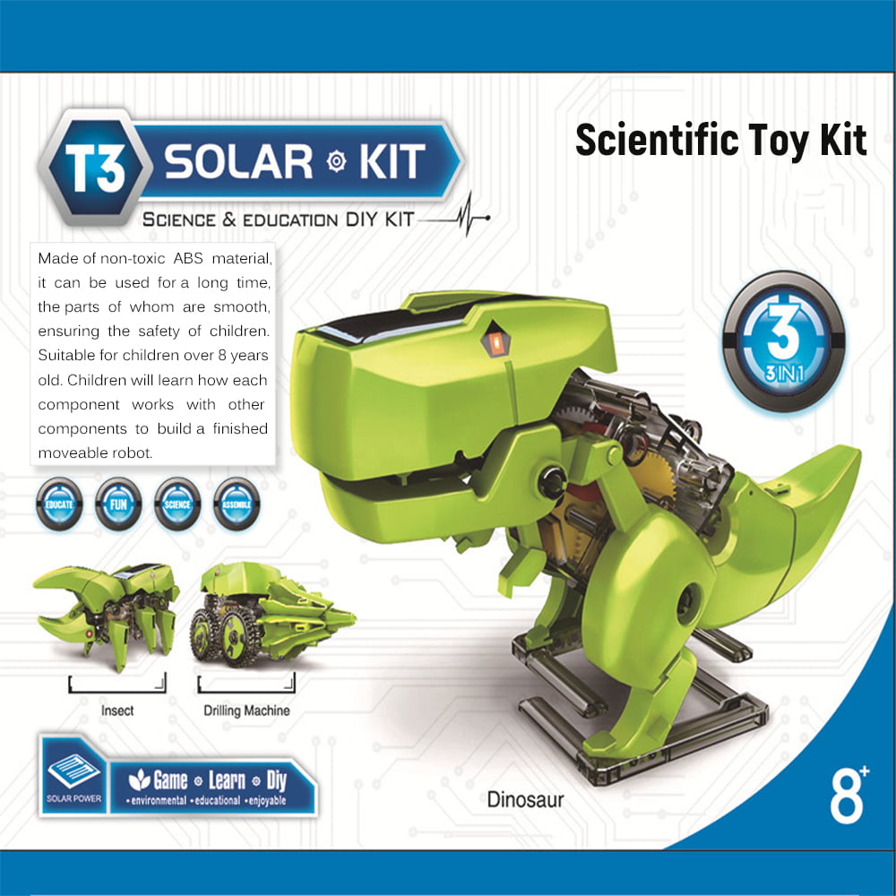 Dinosaur Robot DIY Intelligent Toy Solar Powered Robot Set 