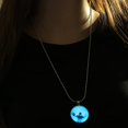 thumbnail image 4 of Halloween Effrayant Spectre Noctilucence Lumineux Pendentif Collier Argent, 4 of 4