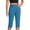 8# Dark Blue, variant on Pull on Capris for Women Elastic Waist Stretch Mid-Calf Length Capris with Pockets Dressy Casual Work Capri Pants 17'' Dark Blue S