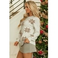 thumbnail image 3 of Women's White Snowflake Christmas Tunic Sweater - Festive Holiday Wear - [ZhiHiMeRi] | (US 12-14)L, 3 of 12