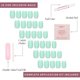 thumbnail image 4 of Set de uñas Glamnetic Soft Teal Short Squoval 30 de Press On Nails, 4 of 6