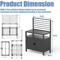 thumbnail image 2 of Domi Outdoor Kitchen Series Aluminum Storage Islands, Grill Storage Cabinet with Wall Hanging, Outdoor Kitchen Island and BBQ Serving Cart with Protective Cover for Deck, Patio, Backyard, 2 of 8