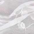 thumbnail image 6 of Garvee 52"W x 63"L White Sheer Curtains Leaf Embroidery Voile Sheer Curtains, Botanical Embroidered Semi Sheer Window Curtains for Living Room Bedroom, 2 Panels, 6 of 6
