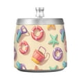 thumbnail image 7 of Yayeee Ashtray with Lid for Cigarette Smokeless Stainless Steel Home Ash Holder, Beach Toys Pattern, 7 of 7