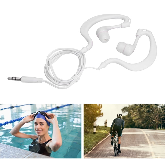 Auriculares de Natacia Imperesbles, Auriculares de Conduccioón con Enchufe de 3,5 mm conaponas para los los oídos reemplazables para nadar, cervecería correr