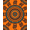 Orange, Pattern 1, variant on ODIKA 2x3 Machine Washable Non-Slip Area Rug, Mystical Cosmic Spiral Meditation Zen High Traffic Rug, Orange, 709953