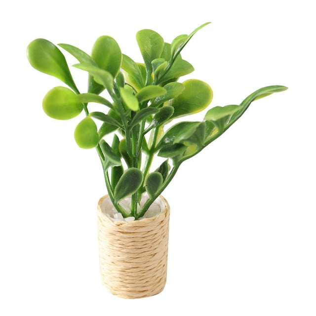 Miangastore Doll House Plant Miniature Bonsai Decoration Mini Potted Plant Model Mini Greenery Ornament