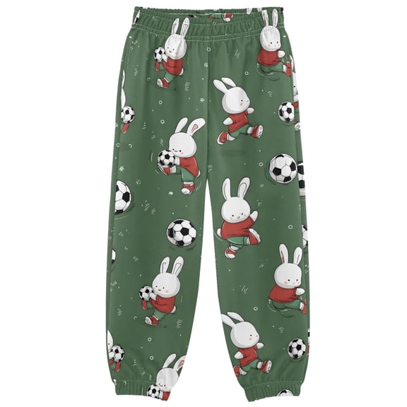 joogoo Rabbit Play Football Boys' Sweatpants Jogger Pants 5-6Y