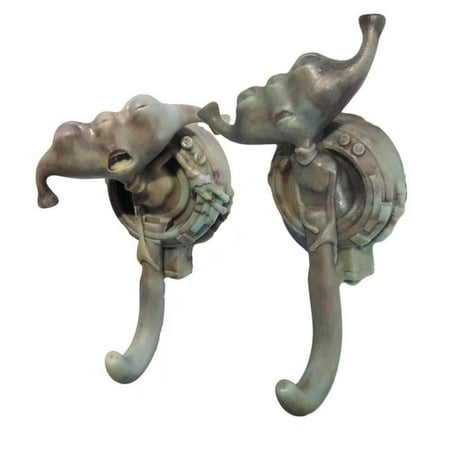 

Panda Superstore PE-HOMHOOKAL003-REGREEN-DORIS Resin Alien Shape Home Storage Universe Decorative Wall Hanger Kitchen Key Holder Hook Multi Color - 2 Piece