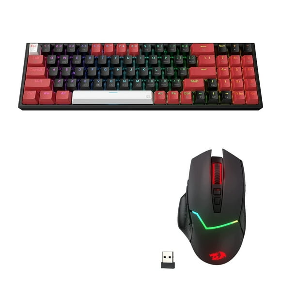 Redragon K628 PRO 75% 3-Mode Wireless RGB Gaming Keyboard & M690 PRO Mouse Bundle