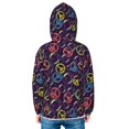 thumbnail image 4 of Kids Zip Up Hoodie for Boys Girls Toddler - peace sign bubbles dark purple Lightweight Long Sleeve 3T Boys Girl Clothes, Sun Protection Windproof Jackets Hoodie Sweatshirt, 4 of 7