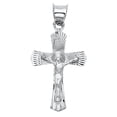 thumbnail image 1 of FB Jewels 14K White Gold Christian Crucifix Cross Stamp Pendant 20mm X 14mm, 1 of 1