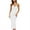 White, variant on WIZUTIZ Womens Dresses Summer Stylish Slim Fit Tube Bandeau Pleated Solid Sun Dresses Sleeveless V-Neck Vacation Dress for Ladies Midi Dress Comfy Party Dress Blue