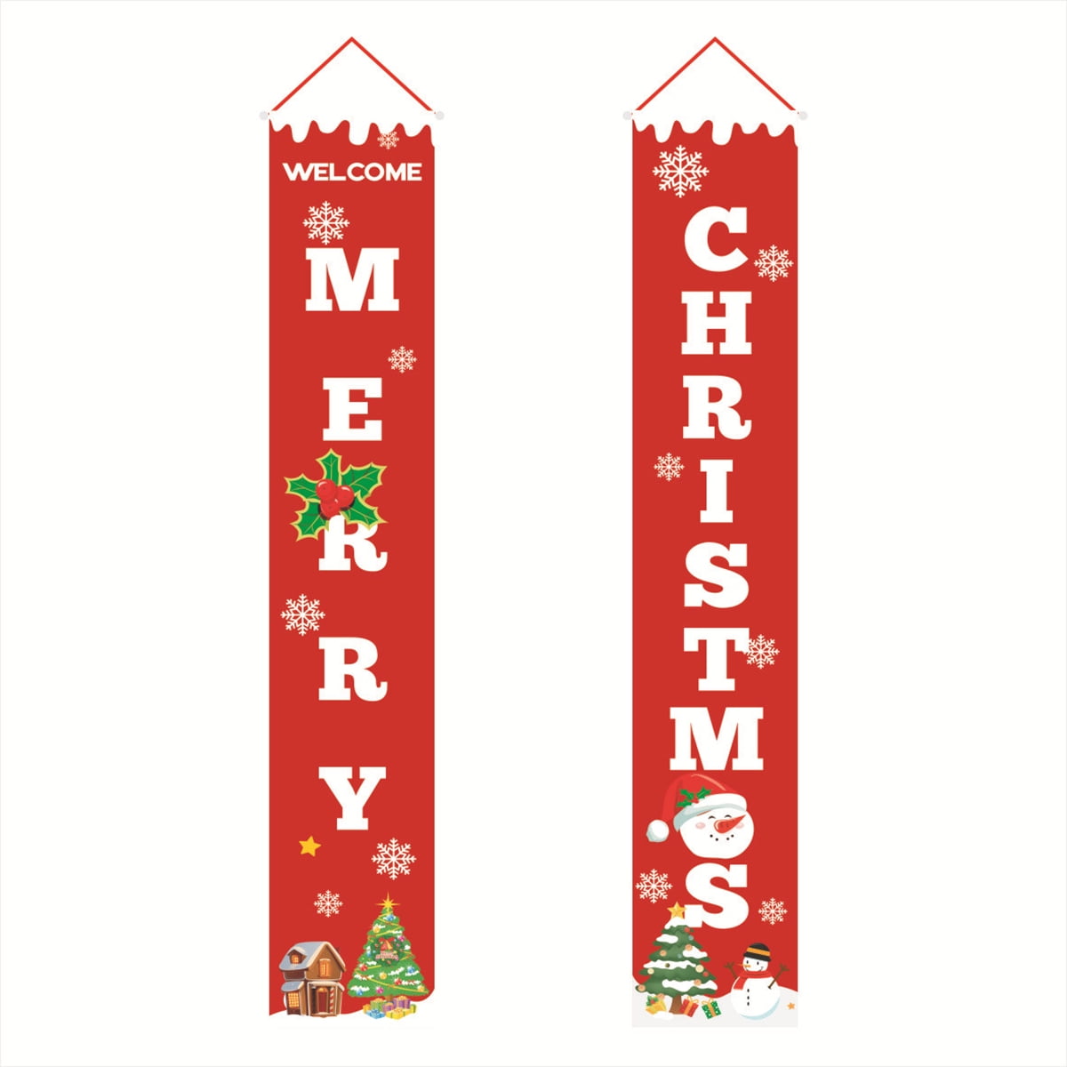 US Merry Christmas Banner Wall Hanging Door Curtain Banners Home Party Decor ！ 