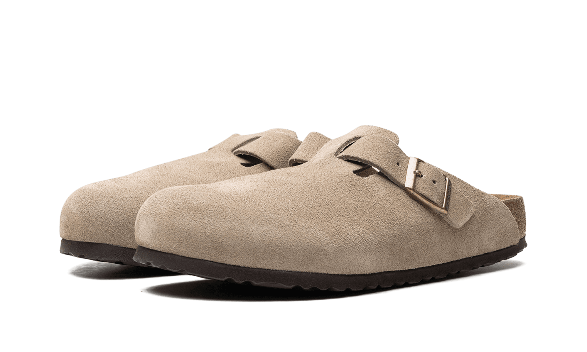 Birkenstock Women's Boston Soft Footbed Suede Leather Clog, 40, Grey