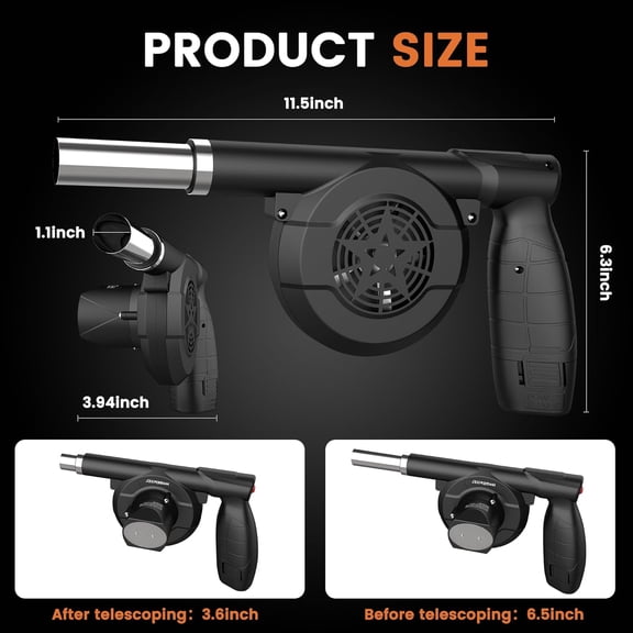 Wireless Electric Bellows Portable Fireplace Tools Air Blower 12V Fan Bellows Fire Wood Stove Blower Outdoor BBQ Camping Fire Fan